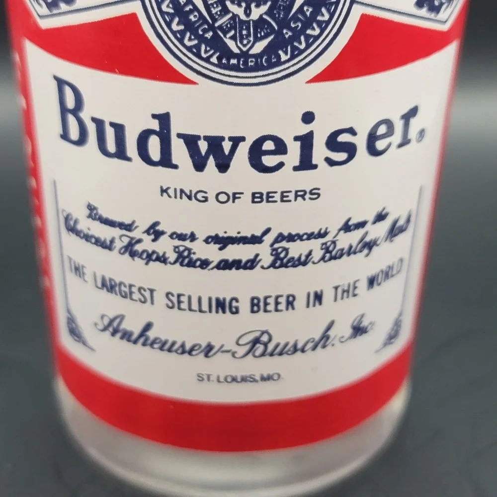 Vintage Budweiser King of Beers 12oz Glass Anheuser Busch St Louis Collectible